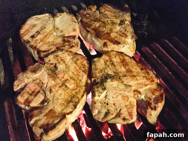 Big Green Egg Maple Brined Pork Chops