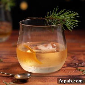 Pine Needle Old-Fashioned Cocktail Recipe Guide 6 An old fashioned made with pine needle syrup