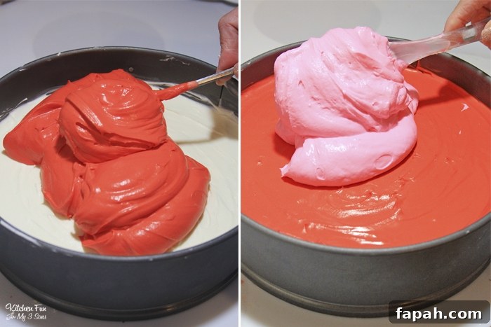 layered Valentines Cheesecake