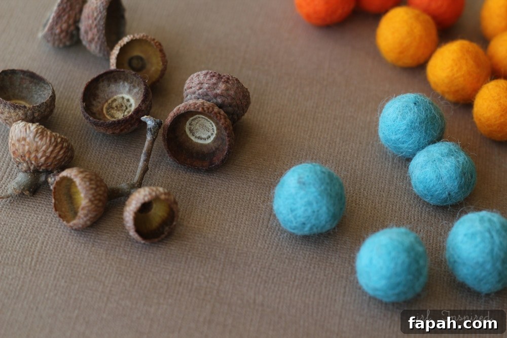 Autumn Acorn Napkin Rings #DIY #turkeytablescapes