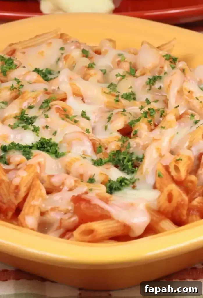 Maggiano’s Taylor Street Baked Ziti Recipe — Classic Italian Casserole 2 Baked ziti in a baking dish