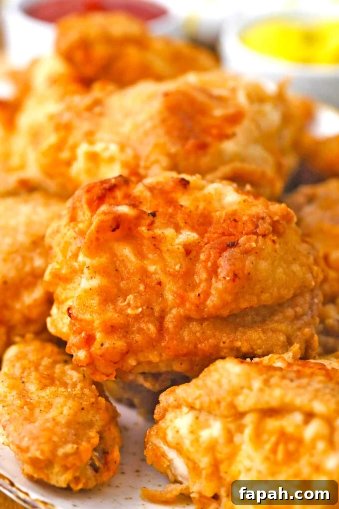 Crispy Southern-Style Fried Chicken Recipe for Perfect Crunch 11 Golden and crunchy homemade fried chicken.