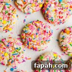 35 Gluten-Free Valentine’s Day Desserts to Delight Your Loved One 25 Funfetti cookies with rainbow sprinkles on parchment.