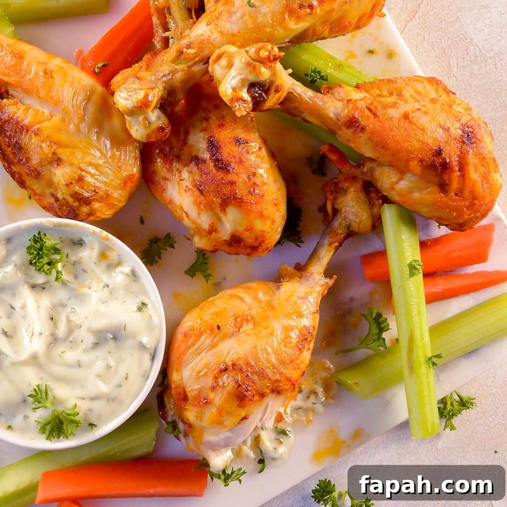 Buffalo Chicken Air Fryer Chicken Legs