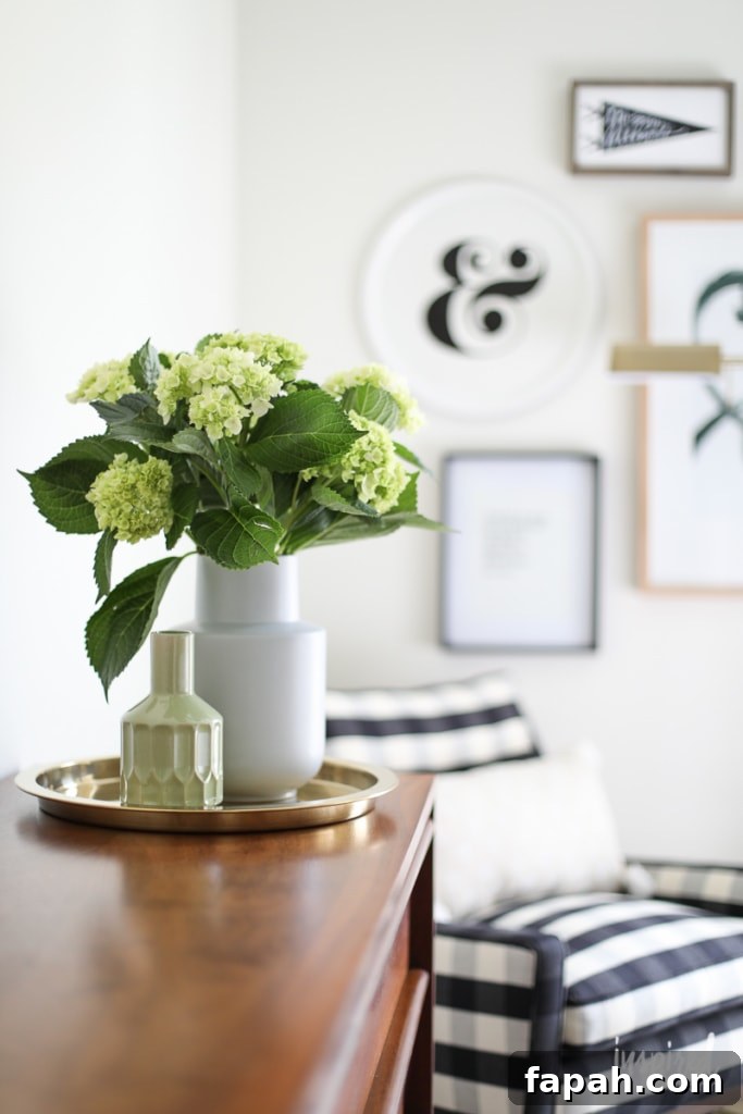Complete Guide to Flower Arranging: Techniques, Tips & Styles 6 flower arrangement on dresser.