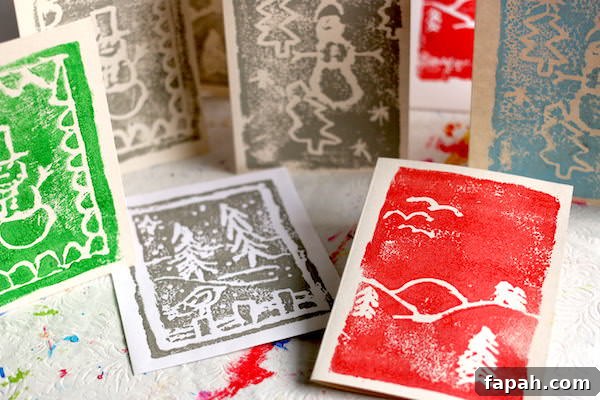 various christmas card prints by kids