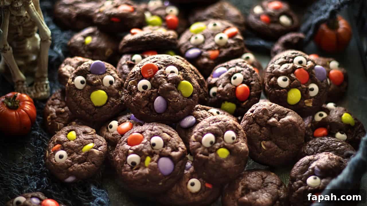 Triple Chocolate Monster Cookies
