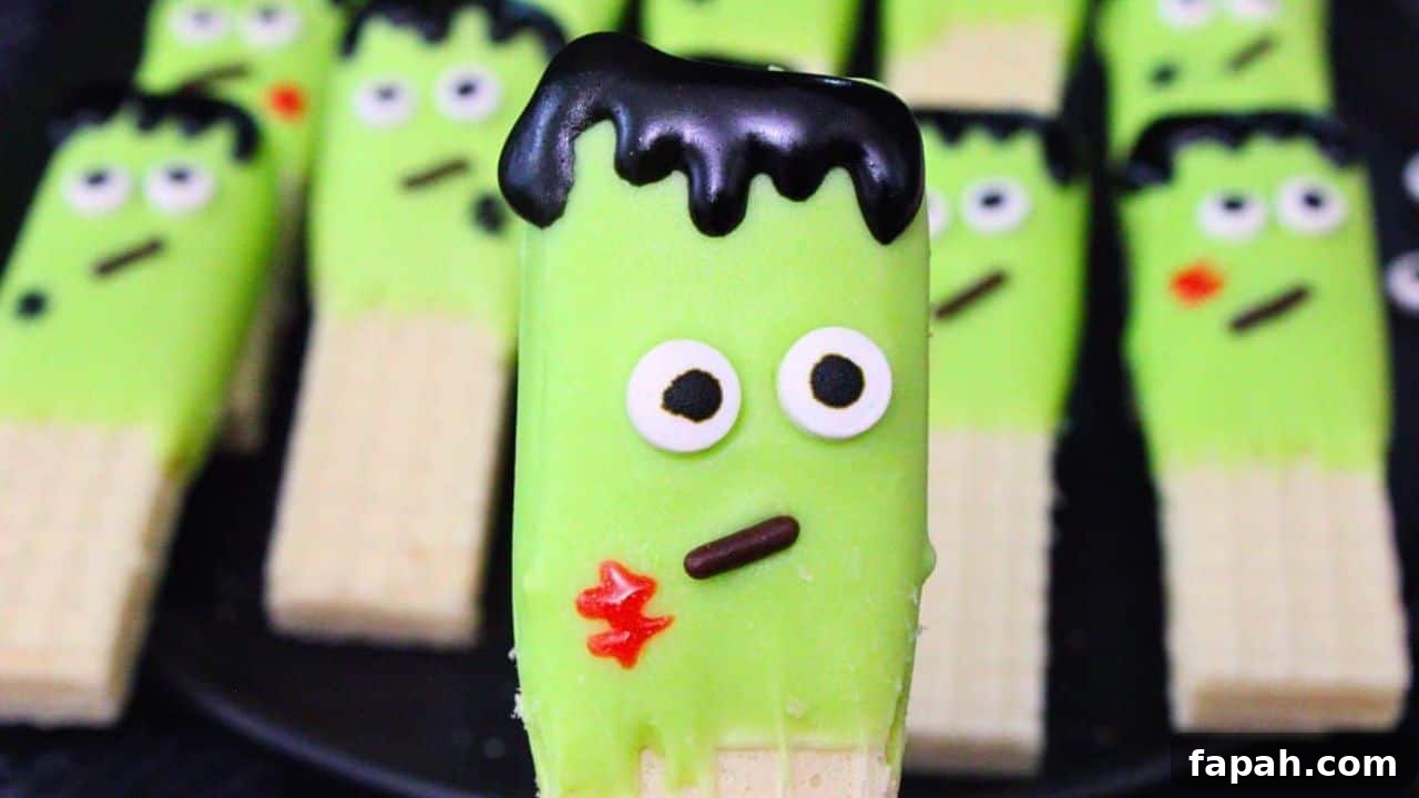Frankenstein Wafer Cookies