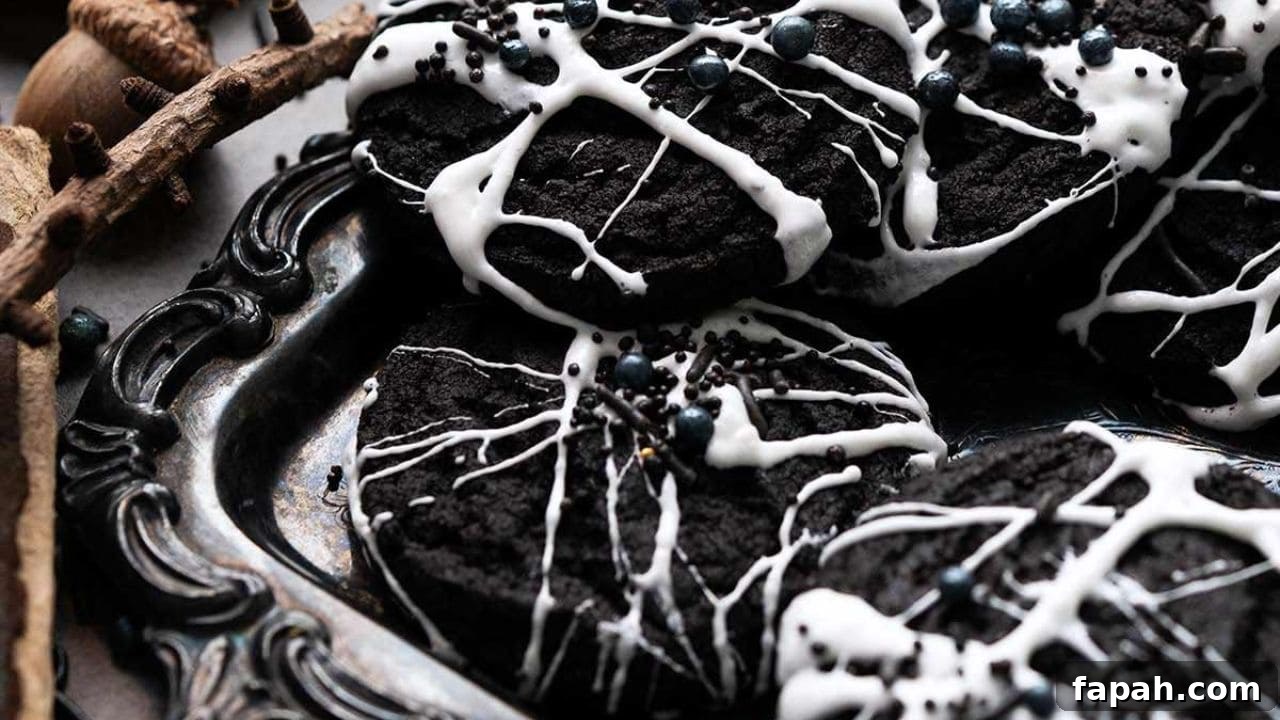 Cobweb Halloween Cookies