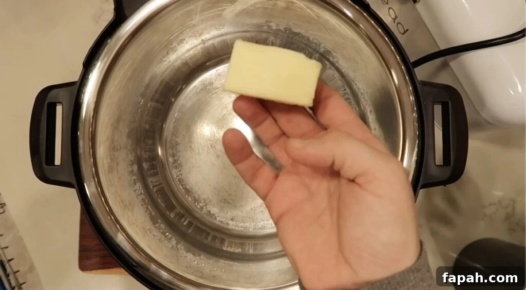 Adding butter to Instant Pot