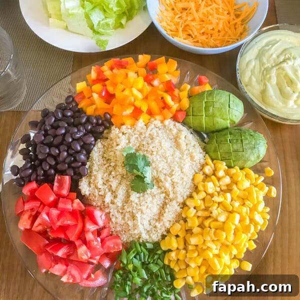 quinoa salad platter