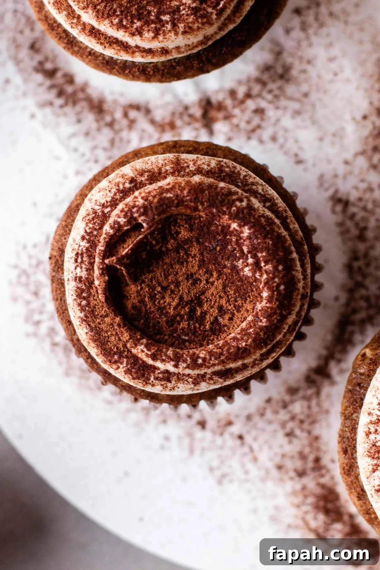 tiramisu cupcakes on serving board (9)