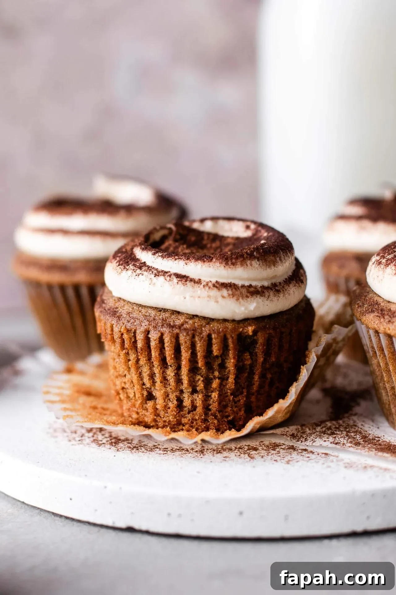 tiramisu cupcakes on serving board (5)