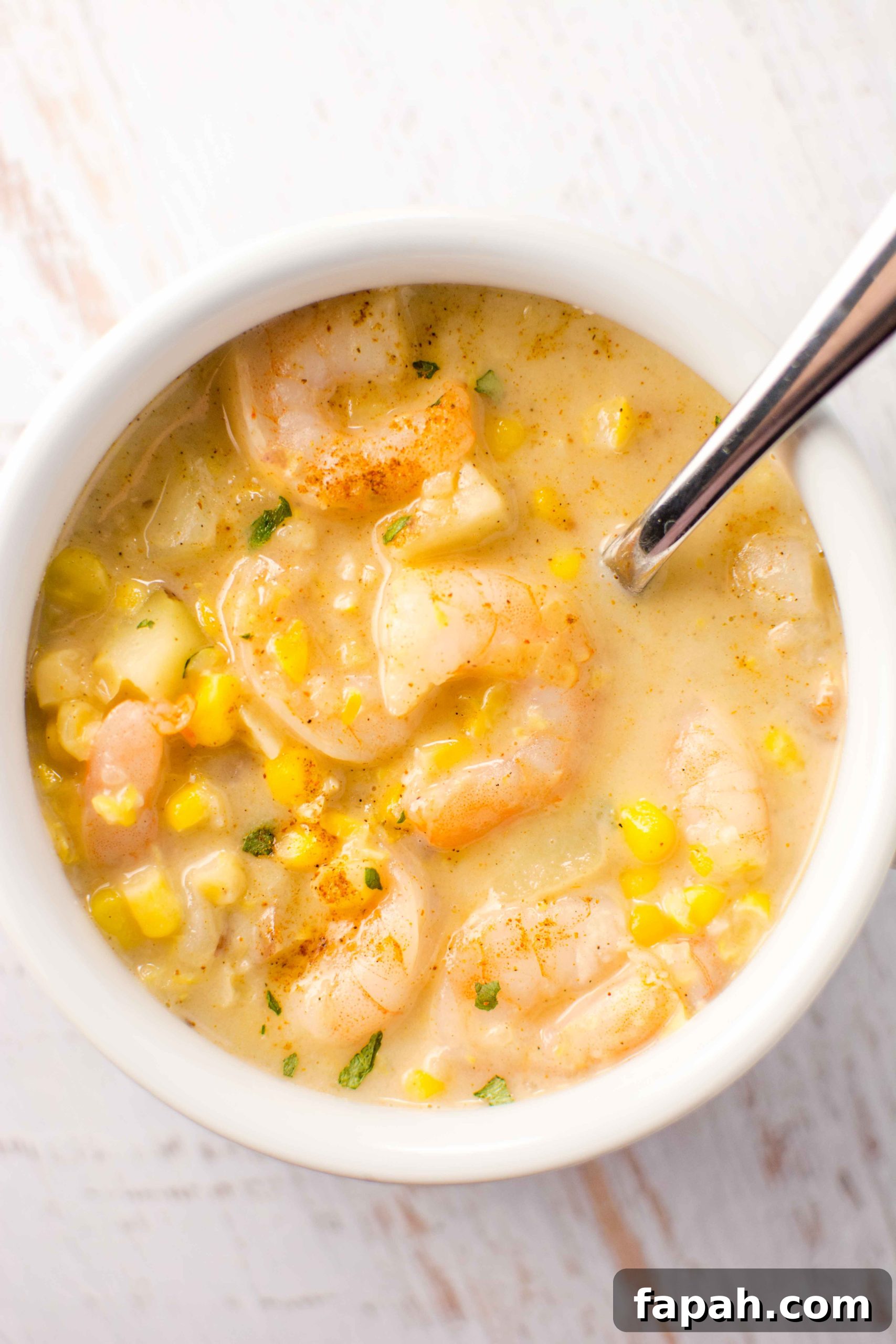 Slow Cooker Cajun Corn and Shrimp Chowder
