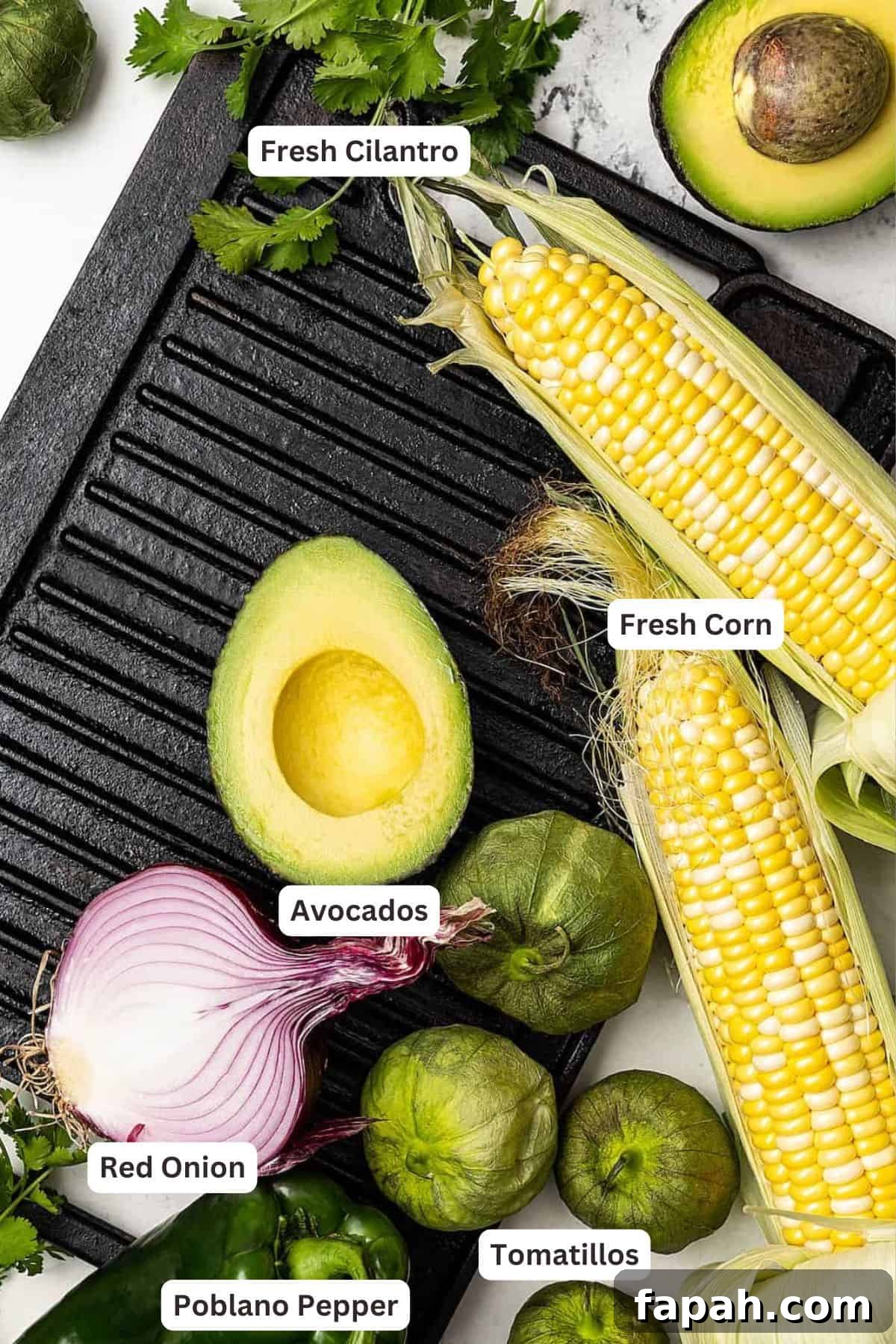 Ingredients for Tomatillo Salsa Recipe.