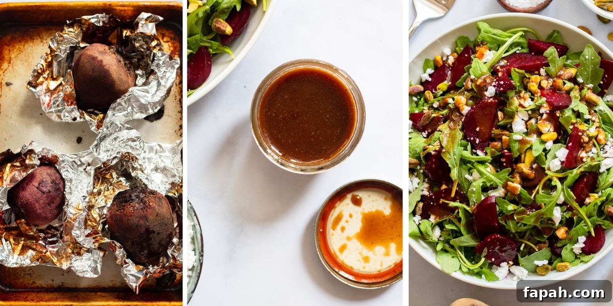 steps for making roasted beet salad