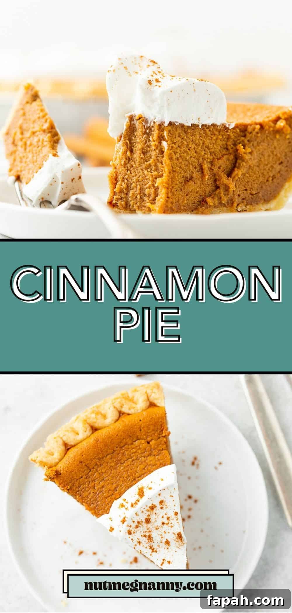 Cinnamon Pie pin for Pinterest. 