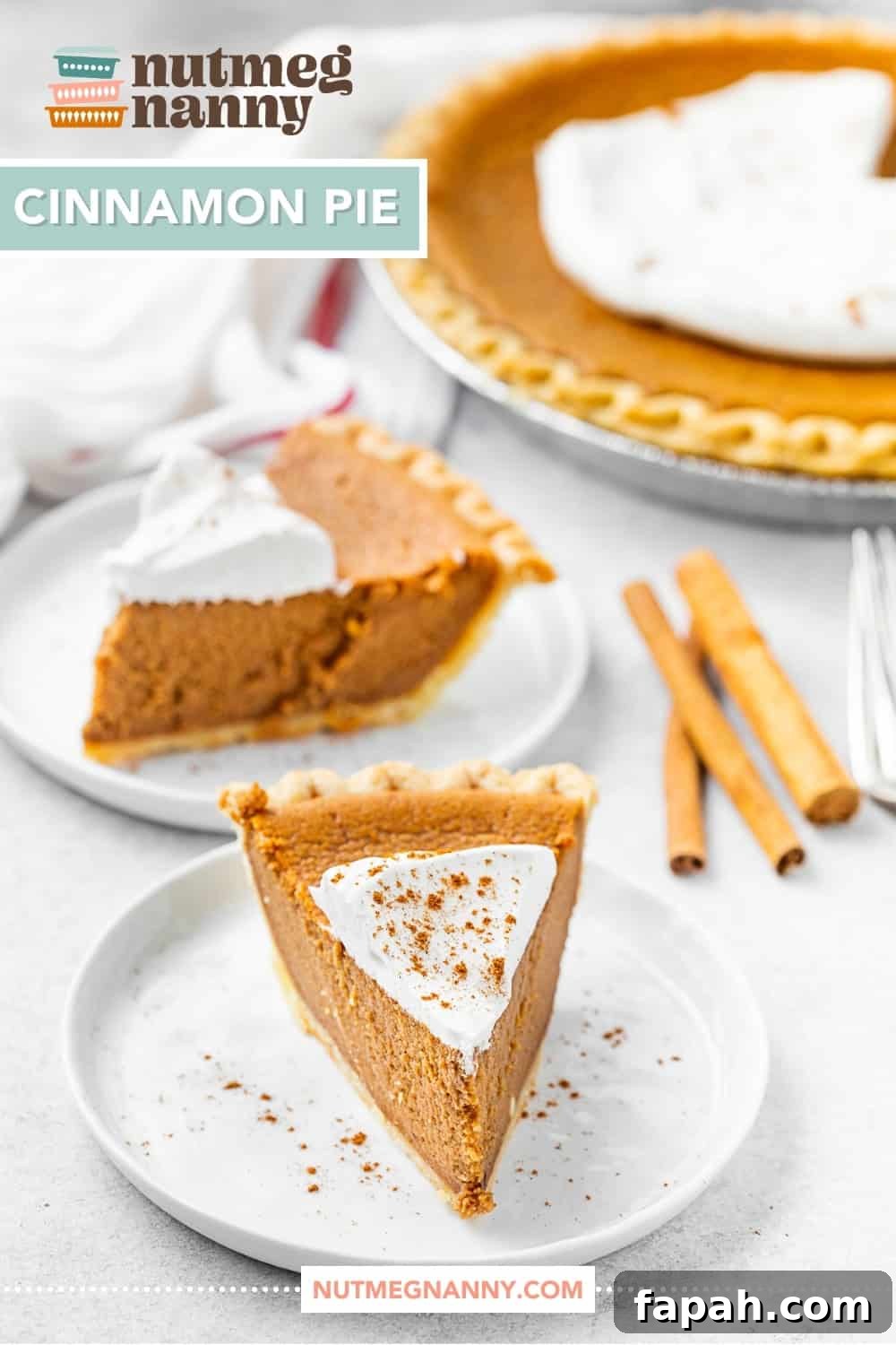 Cinnamon Pie pin for Pinterest. 