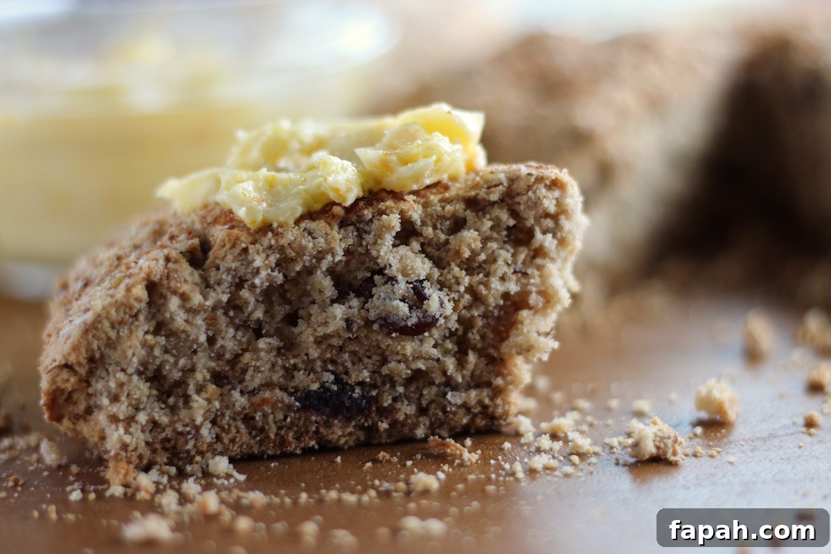 Paleo Irish Soda Bread with Orange Honey Butter - a thick, crumbly, sweet loaf that's grain-free and nut-free, paired with whipped orange butter! Must try! | fedandfulfilled.com