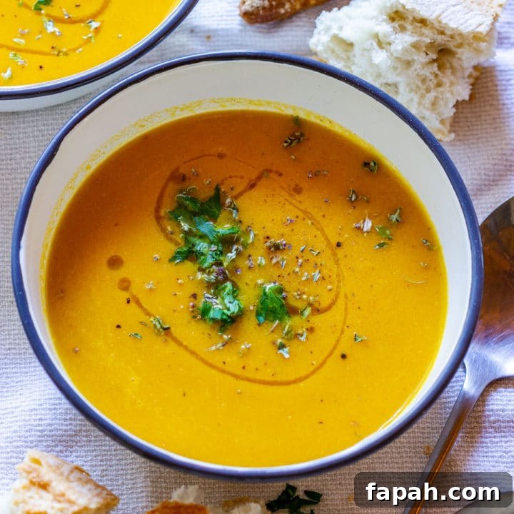 Roasted carrot soup recipe