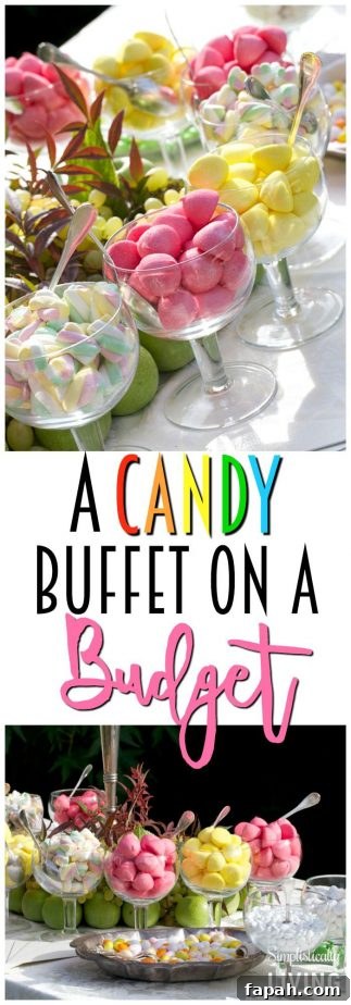 A Candy Buffet on a Budget #candy #candybuffet #candytable #budget #budgetcandy #partyonabudget #partyideas