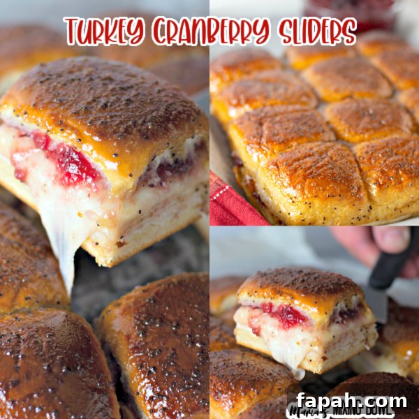 sliders with cranberry and turkey