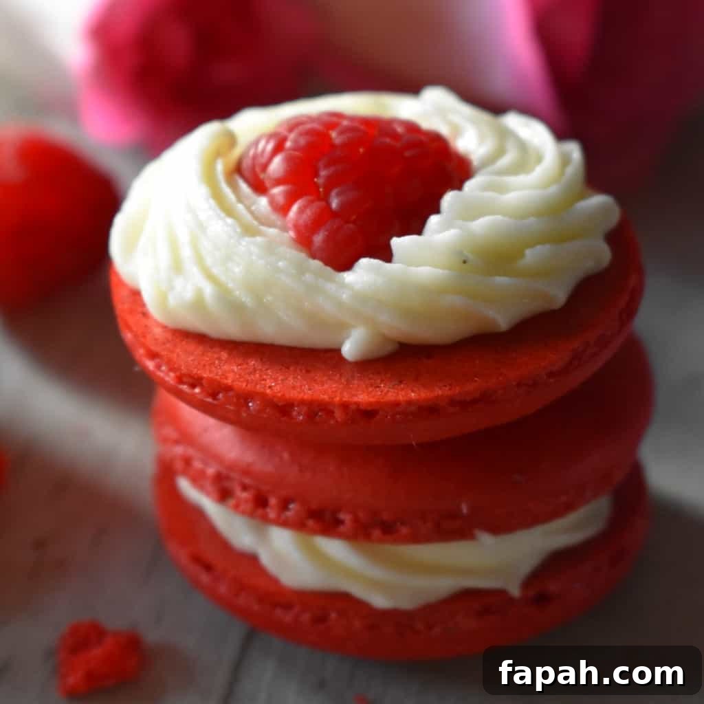 Raspberry Macarons