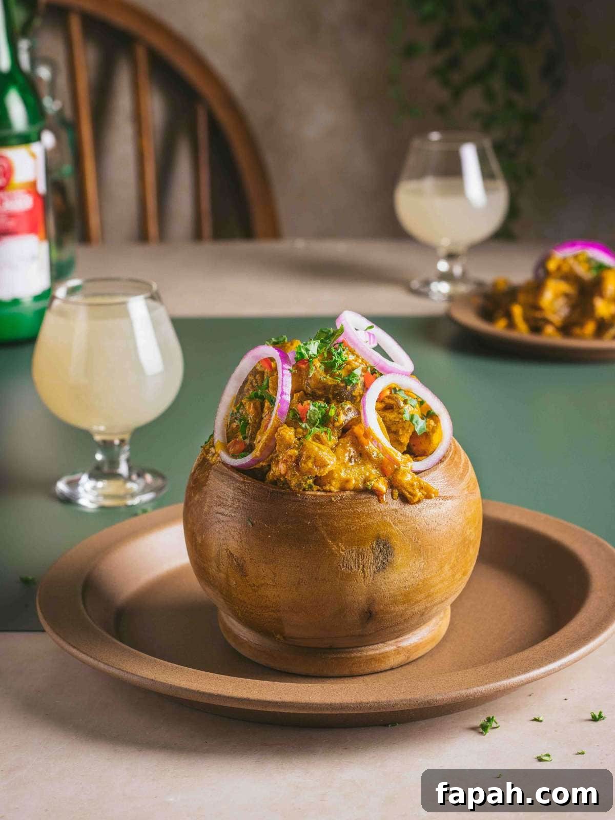nkwobi recipe served with traditional palm wine.