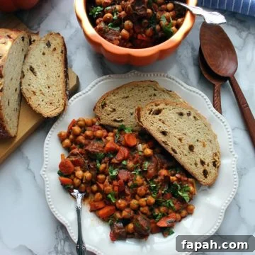stewed goat with chickpeas.