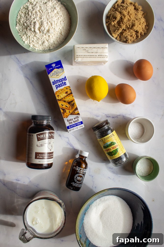 lemon poppy seed coffee cake ingredients