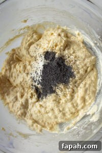 lemon poppy seed coffee cake batter