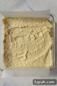 lemon poppy seed coffee cake before baking