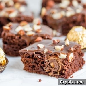 Decadent Ferrero Rocher Brownies with Milk Chocolate Ganache 6 img 6180 5