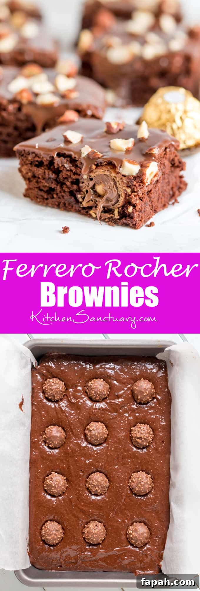 Decadent Ferrero Rocher Brownies with Milk Chocolate Ganache 7 These Ferrero Rocher Brownies are the ultimate treat to go with your afternoon cup of coffee!