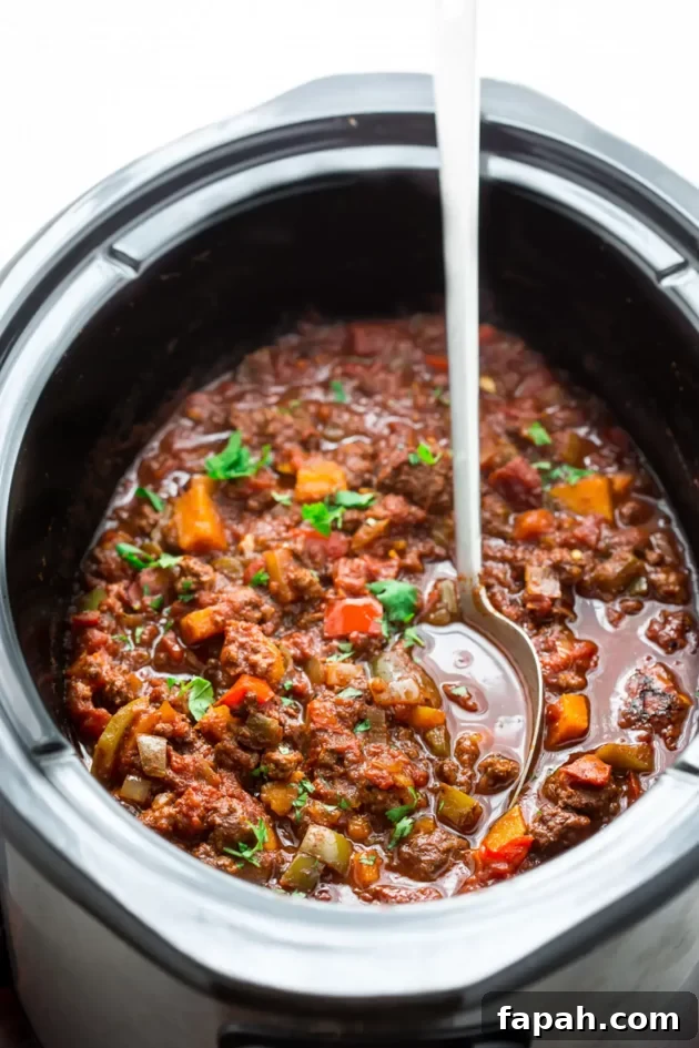 Slow Cooker Chili from Cotter Crunch