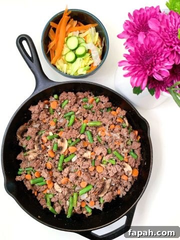 Mixed Vegetables and Ground Beef Skillet