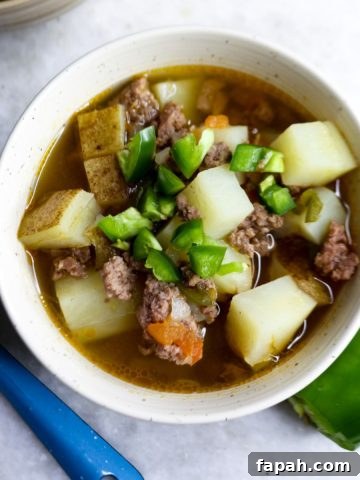 Bowl of Caldillo de Carne Molida