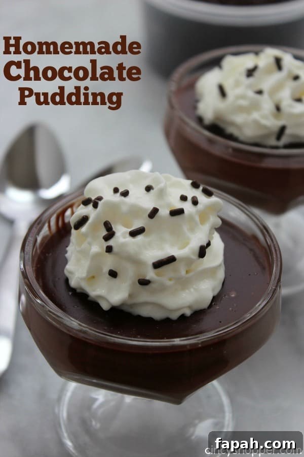 Homemade Chocolate Pudding