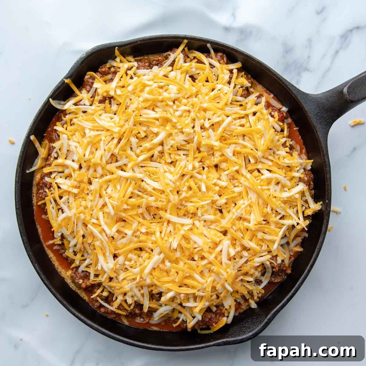 cheese over the pie before it bakes.