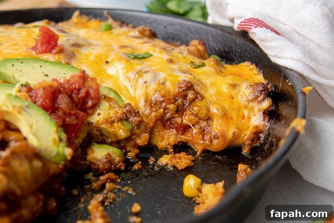 a close up side view of sliced tamale pie