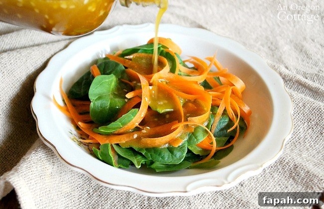5 minute Sesame Vinaigrette salad dressing