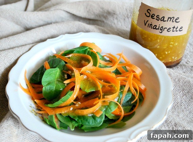 Homemade Sesame Vinaigrette Salad Dressing