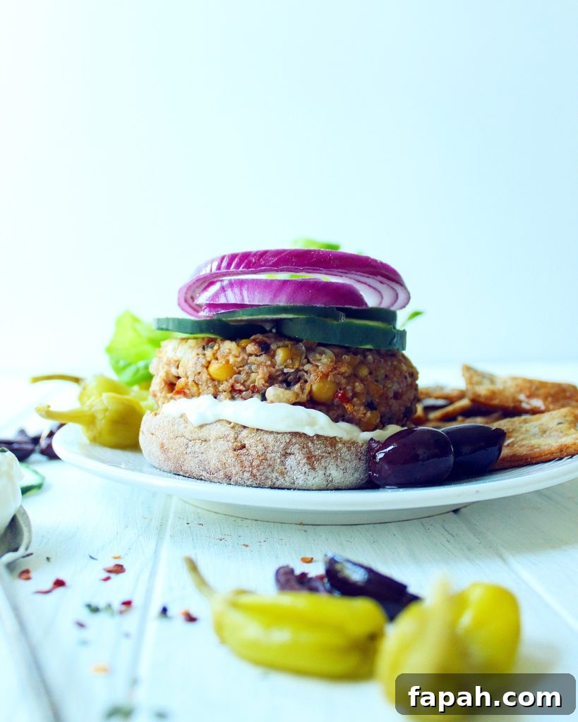 Greek Chickpea + Feta Veggie Burgers Recipe