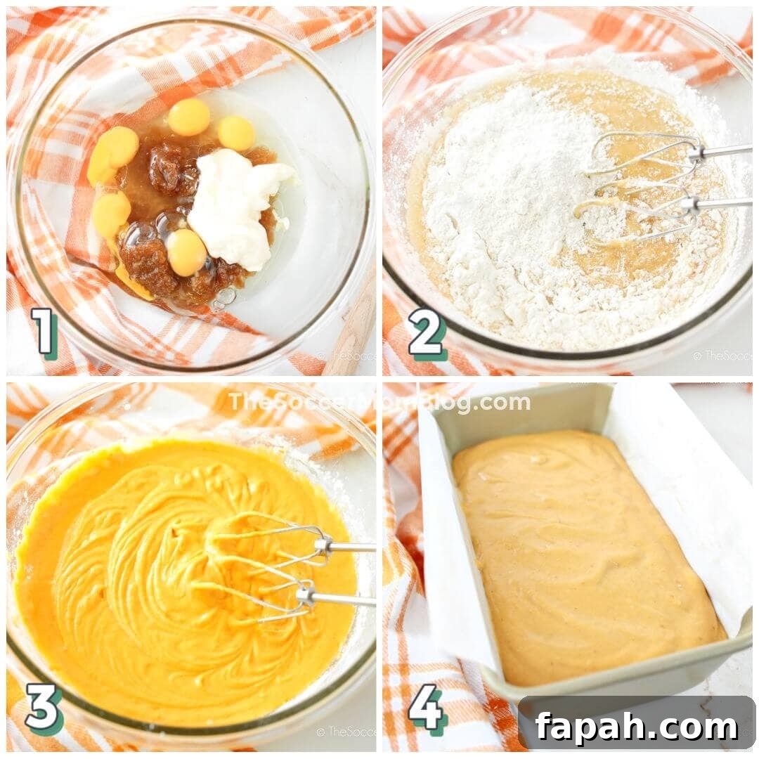 Ultimate Gluten-Free Pumpkin Bread Recipe for Moist Fall Loaves 7 step by step photo collage showing how to make gluten free pumpkin bread