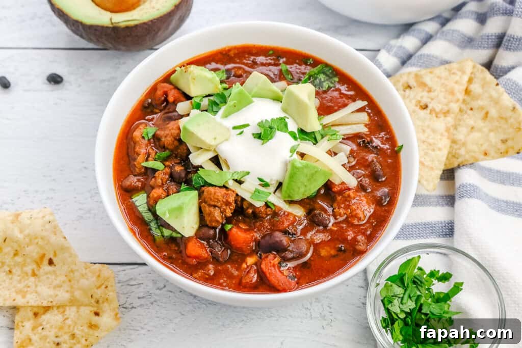 Instant Pot Chili Made with Dry Beans