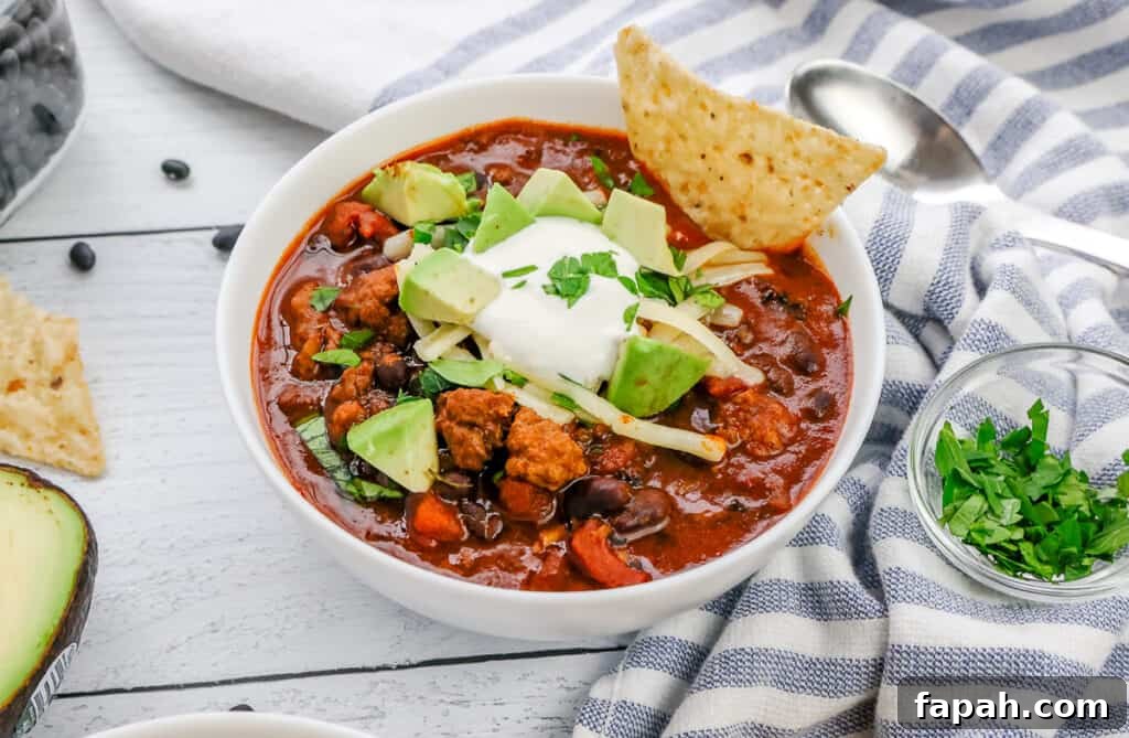 The best way to serve your Instant pot Chili with perfectly cooked dried beans
