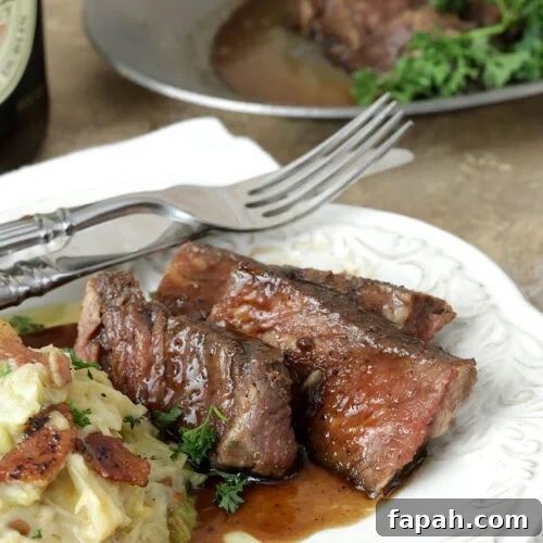 Irish Whiskey Steak with Colcannon on the side.