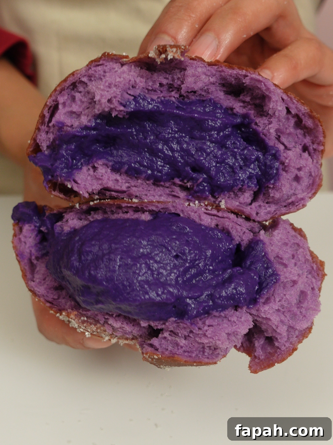 Ube custard filled malasadas