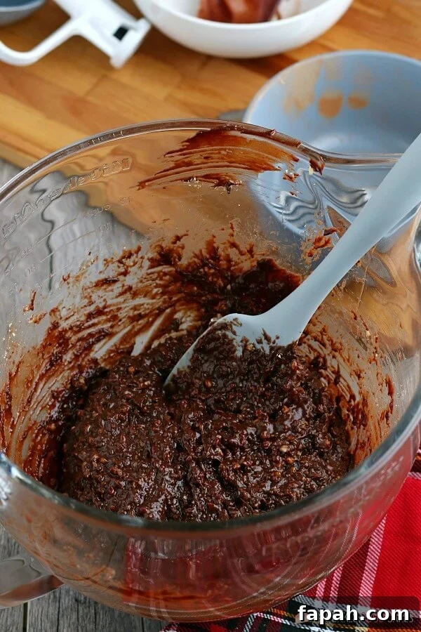 chocolate cookie batter chocolate cookie batter mixed before being baked
