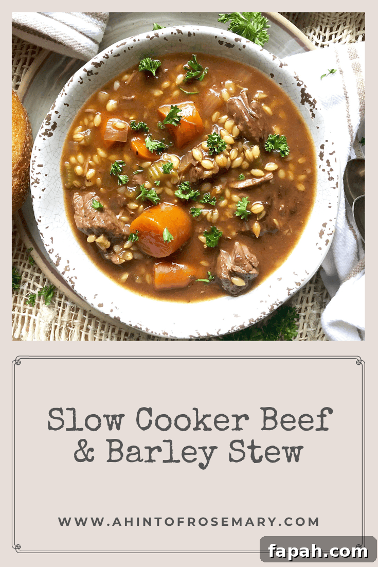 Slow Cooker Beef and Barley Stew Recipe 5 Slow Cooker Beef & Barley Stew